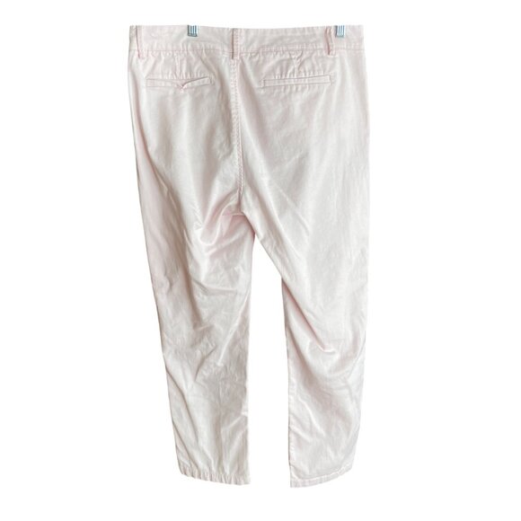 Saks Fifth Avenue Womens 5th Ave Ankle Pants Size 8 Pink Cotton Blend - Picture 4 of 6